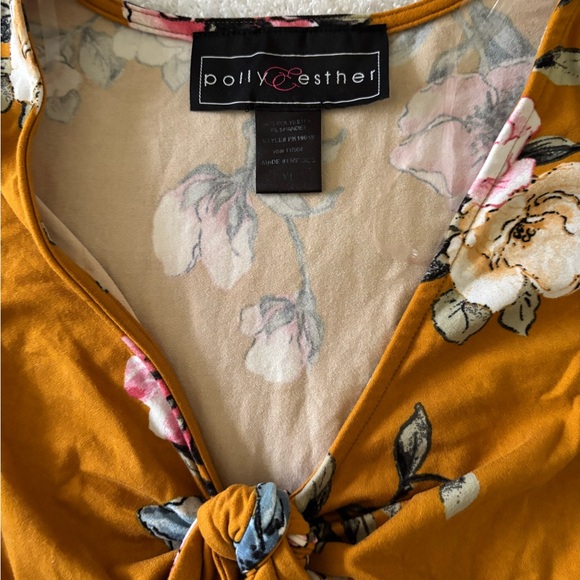 Polly Esther long Sleeve Cropped Women’s Blouse Size XL - Picture 6 of 8